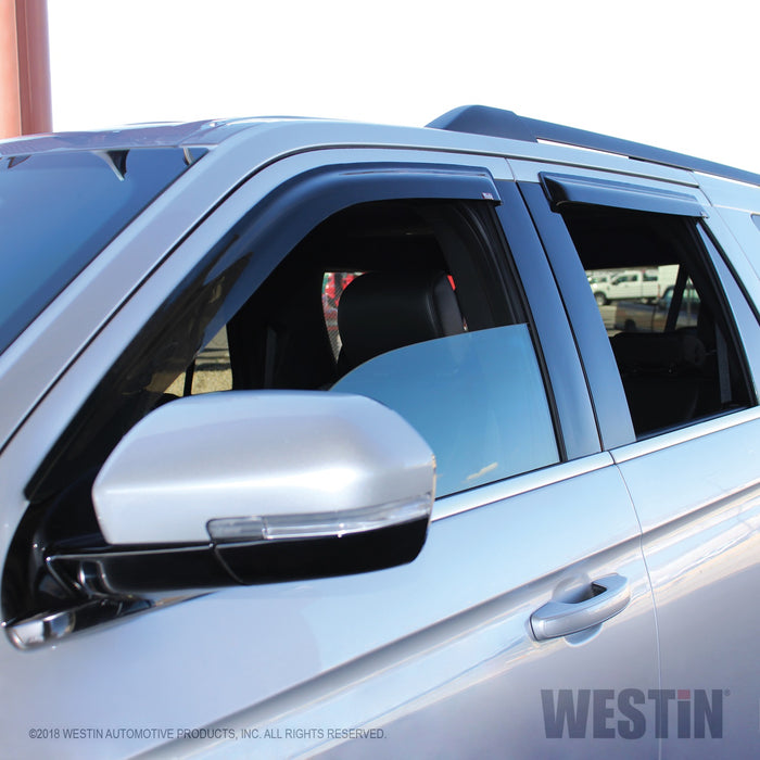 Westin 72-37448 Slim Wind Deflector; 4 pc.; Smoke; - Truck Part Superstore