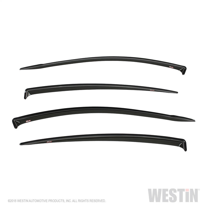 Westin 72-43492 Slim Wind Deflector; 4 pc.; Smoke; - Truck Part Superstore