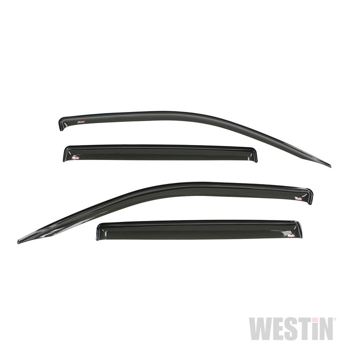 Westin 72-44480 Slim Wind Deflector; 4 pc.; Smoke; - Truck Part Superstore