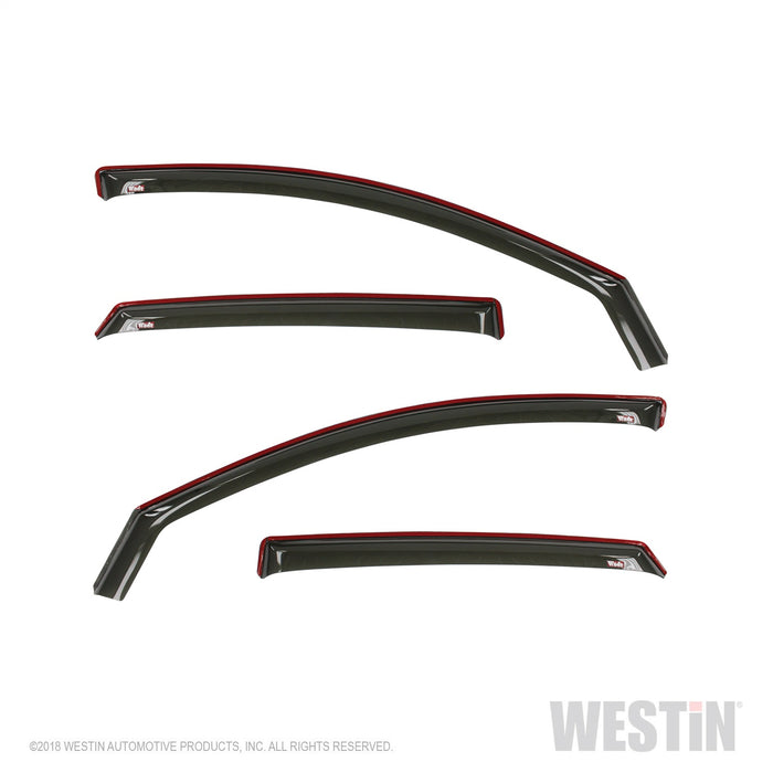 Westin 72-44491 In-Channel Wind Deflector; 4 pc.; Smoke; - Truck Part Superstore