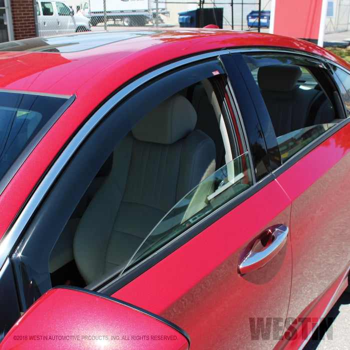 Westin 72-44491 In-Channel Wind Deflector; 4 pc.; Smoke; - Truck Part Superstore