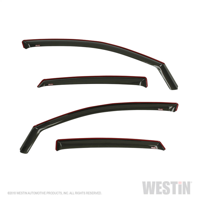 Westin 72-44493 In-Channel Wind Deflector; 4 pc.; Smoke; - Truck Part Superstore