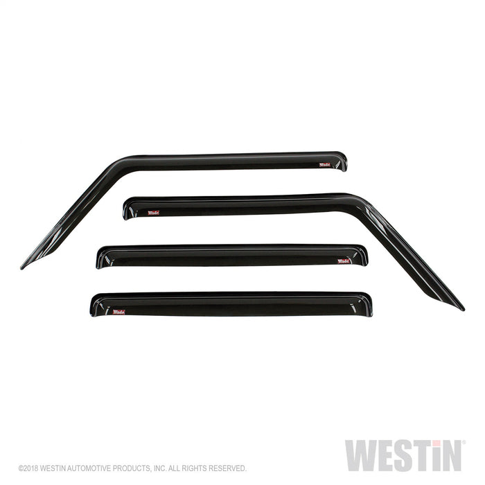 Westin 72-51404 Slim Wind Deflector; 4 pc.; Smoke; - Truck Part Superstore