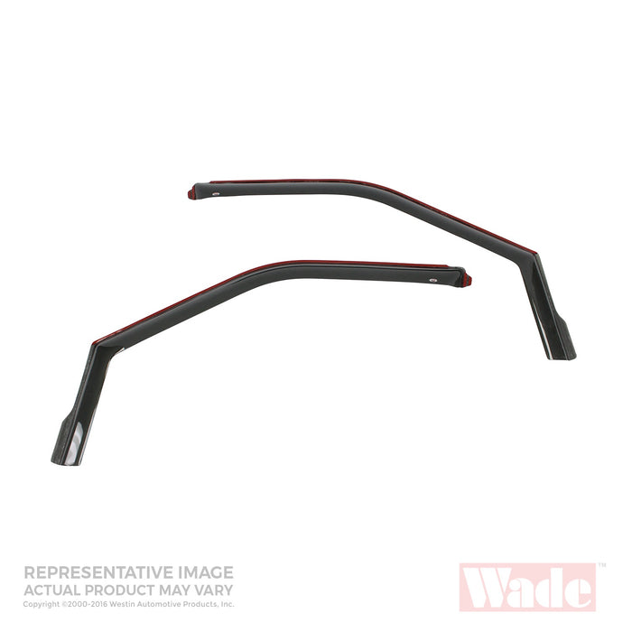 Westin 72-51463 In-Channel Wind Deflector; Front; 2 pc.; Smoke; - Truck Part Superstore