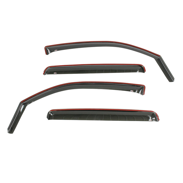 Westin 72-88433 In-Channel Wind Deflector; 4 pc.; Smoke; For Double Cab; - Truck Part Superstore