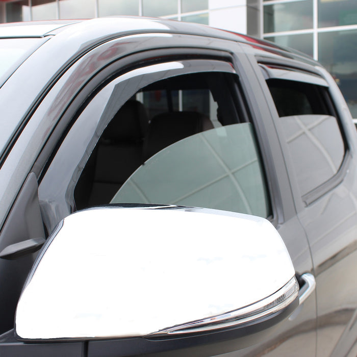 Westin 72-88433 In-Channel Wind Deflector; 4 pc.; Smoke; For Double Cab; - Truck Part Superstore