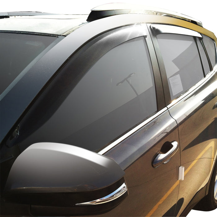 Westin 72-88446 Slim Wind Deflector; 4 pc.; Smoke; Tape-On; - Truck Part Superstore