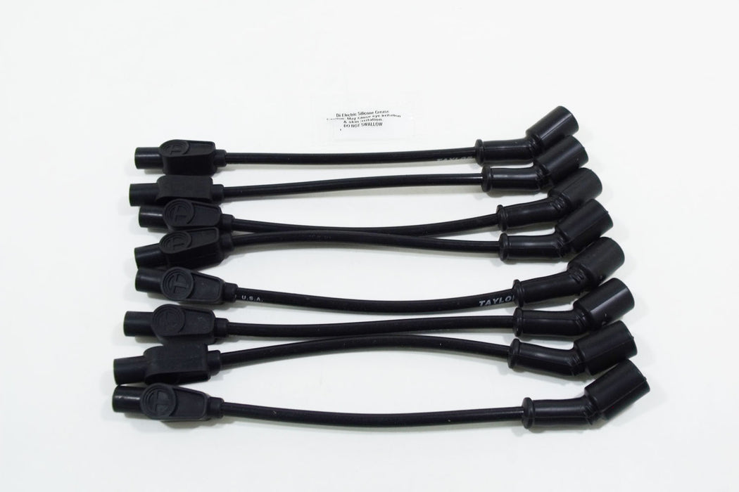 Taylor Cable 72005 8mm Spiro-Pro Ignition Wire Set; Black; Stock; 11.75 in.; 180 Deg. Plug Boot; - Truck Part Superstore