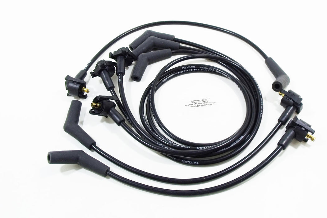 Taylor Cable 72017 8mm Spiro-Pro Ignition Wire Set; Spiro-Wound Core; Custom Fit; 115 deg.; Black; - Truck Part Superstore