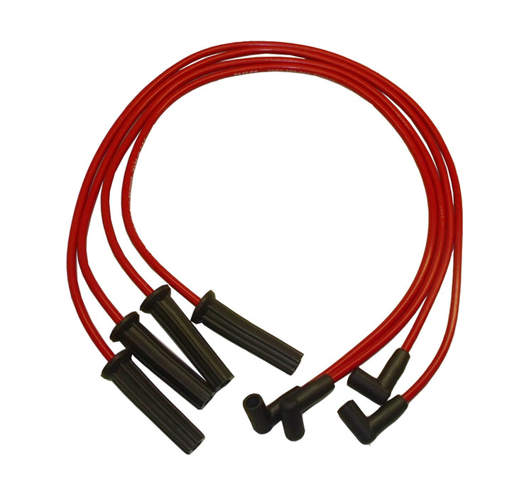 Taylor Cable 72224 8mm Spiro-Pro Ignition Wire Set; Red; Stock; 11.75 in.; 180 Deg. Plug Boot; - Truck Part Superstore