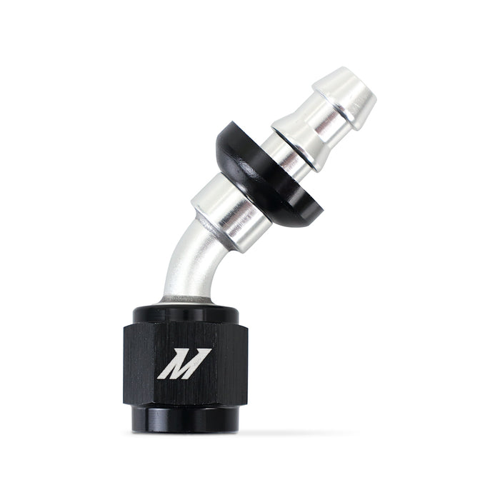 Mishimoto MMFT-PL-445 Mishimoto Push-Lock Fitting, -4AN, 45-Degree - Truck Part Superstore