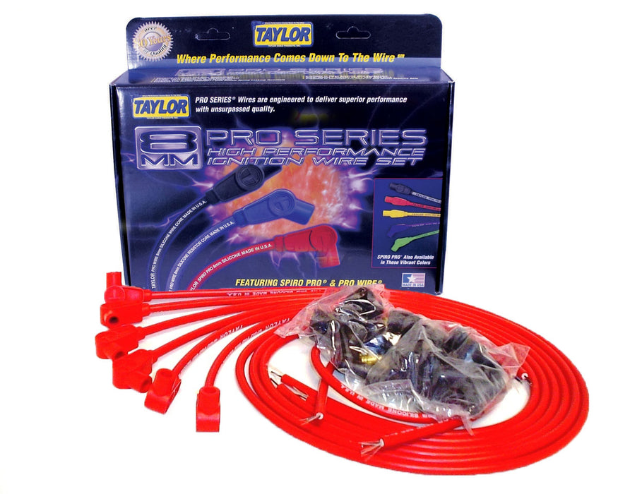 Taylor Cable 73247 8mm Spiro-Pro Ignition Wire Set - Truck Part Superstore