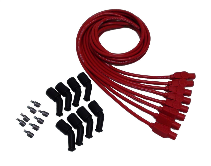 Taylor Cable 73265 8mm Spiro-Pro Ignition Wire Set; Spiro-Wound; LS Universal; 180 deg. Boot; Red; - Truck Part Superstore