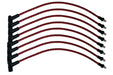 Taylor Cable 73053-C4S 7mm Spiro-Pro Cloth Ignition Wire Set; Red w/Black Tracer; Universal; 8 Cyl; - Truck Part Superstore