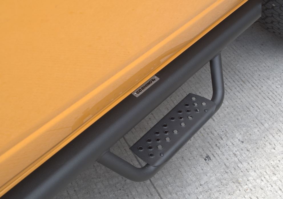 Go Rhino D224131T Drop down hoop step design is ideal for lifted vehicles or larger tires - Truck Part Superstore