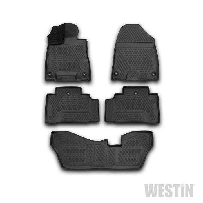 Westin 74-01-51006 Profile Floor Liners; 5 pc.; Front; Rear And Third Row; Black; - Truck Part Superstore