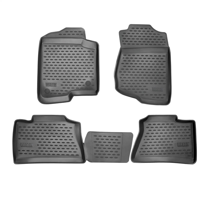 Westin 74-06-51034 Profile Floor Liners; 4 pc.; Front And Rear; Black; For Double Cab; - Truck Part Superstore