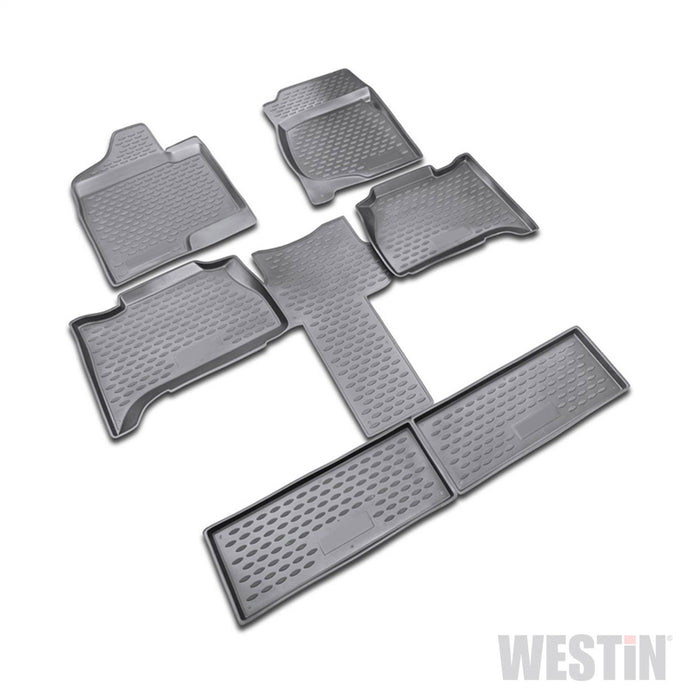 Westin 74-06-61006 Profile Floor Liners; 6 pc.; Front; Rear And Third Row; Black; - Truck Part Superstore