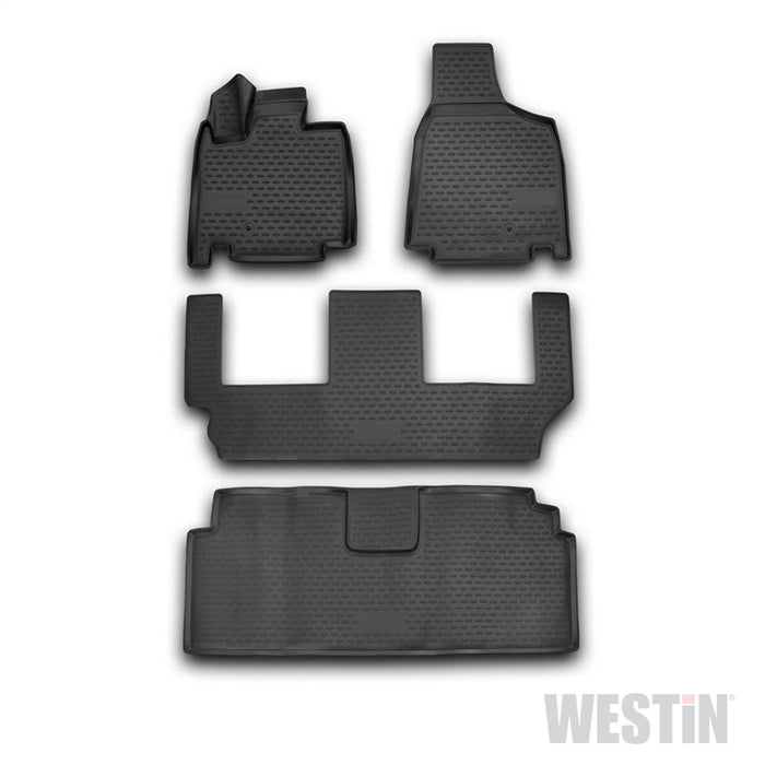 Westin 74-09-41013 Profile Floor Liners; 4 pc.; Front; Rear And 3rd Row; Black; - Truck Part Superstore