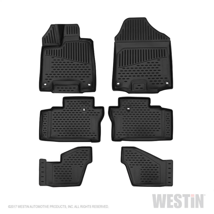 Westin 74-15-51023 Profile Floor Liners; 6 pc.; Front; Rear; 3rd Row; Black; - Truck Part Superstore
