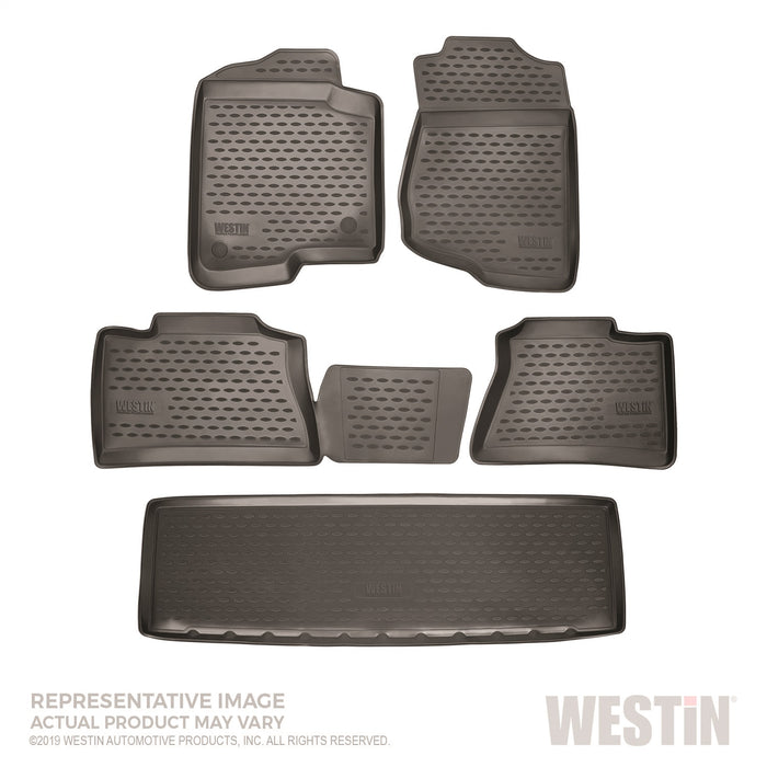 Westin 74-15-51028 Profile Floor Liners; 6 pc.; Front; Rear And Third Row; Black; - Truck Part Superstore