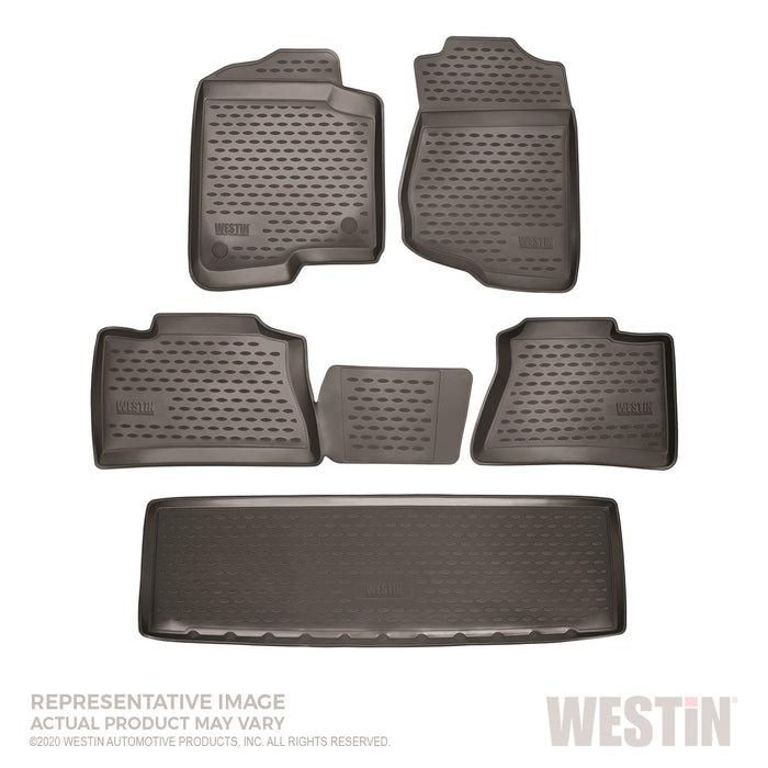 Westin 74-15-51031 Profile Floor Liners; 5 pc.; Front; Rear And Third Row; Black; - Truck Part Superstore