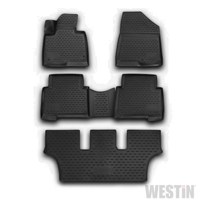 Westin 74-17-51043 Profile Floor Liners; 5 pc.; Front; Rear And Third Row; Black; - Truck Part Superstore
