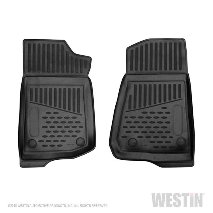 Westin 74-21-11008 Profile Floor Liners; 2 pc.; Front; Black; - Truck Part Superstore