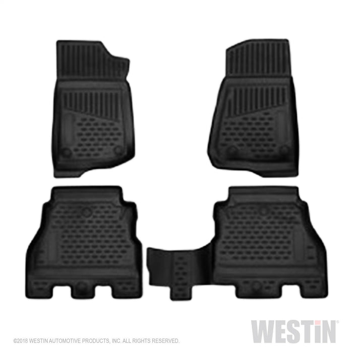 Westin 74-21-51009 Profile Floor Liners; 4 pc.; Front And Rear; Black; - Truck Part Superstore