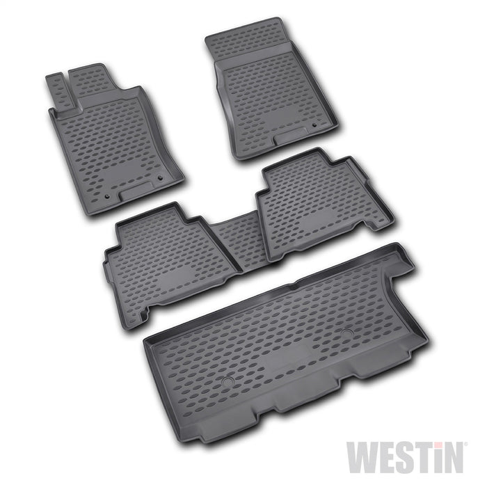 Westin 74-22-51011 Profile Floor Liners; 5 pc.; Front; Rear And Third Row; Black; - Truck Part Superstore