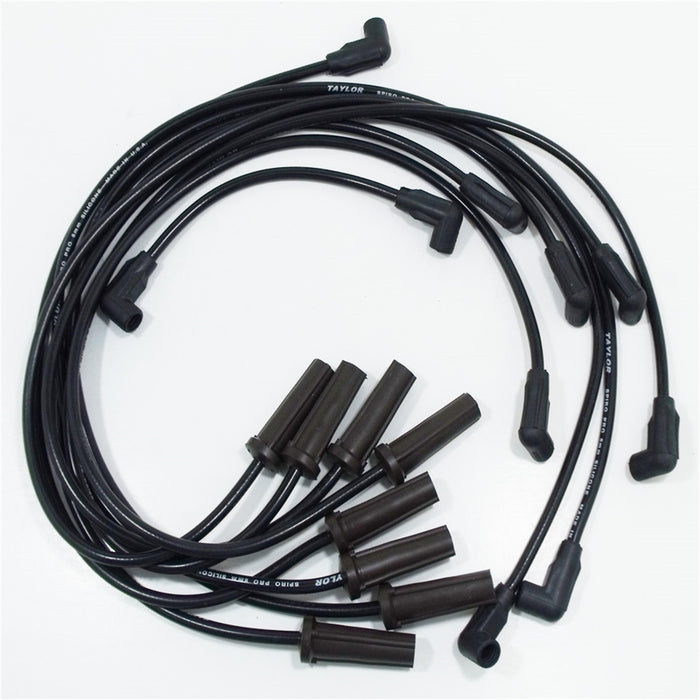 Taylor Cable 74029 8mm Spiro-Pro Ignition Wire Set; Black; Stock; 11.75 in.; 180 Deg. Plug Boot; - Truck Part Superstore