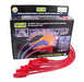 Taylor Cable 74230 8mm Spiro-Pro Ignition Wire Set; Red; Stock; 11.75 in.; 180 Deg. Plug Boot; - Truck Part Superstore