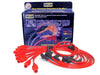 Taylor Cable 74237 8mm Spiro-Pro Ignition Wire Set; Red; Stock; 11.75 in.; 180 Deg. Plug Boot; - Truck Part Superstore