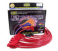 Taylor Cable 74251 8mm Spiro-Pro Ignition Wire Set; Red; Stock; 11.75 in.; 180 Deg. Plug Boot; - Truck Part Superstore