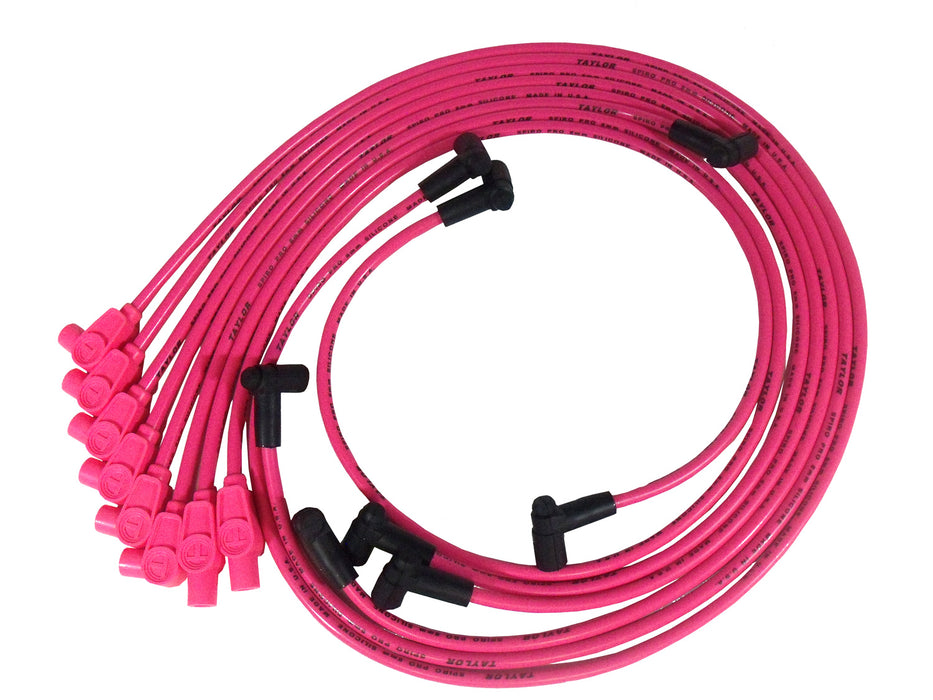 Taylor Cable 74710 8mm Spiro-Pro custom 8 cyl hot pink - Truck Part Superstore