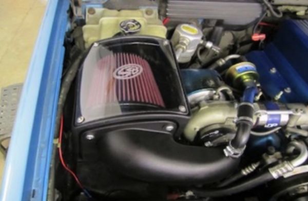 S&B 75-5045D-BKJF Cold Air Intake For 92-00 GMC K-Series V8-6.5L Duramax Dry Dry Extendable White S&B - Truck Part Superstore