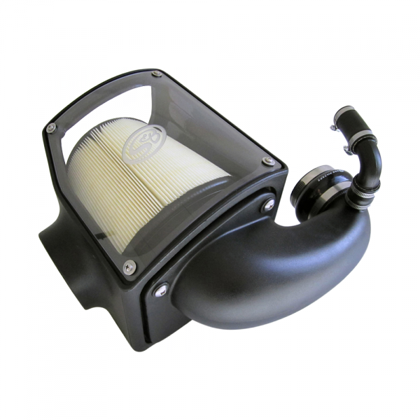 S&B 75-5045D-BKJF Cold Air Intake For 92-00 GMC K-Series V8-6.5L Duramax Dry Dry Extendable White S&B - Truck Part Superstore