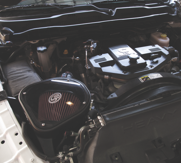S&B 75-5068D-BKJF Cold Air Intake For 13-18 Dodge Ram 2500 3500 L6-6.7L Cummins Dry Extendable White S&B - Truck Part Superstore