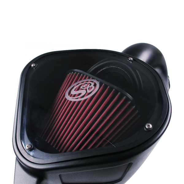 S&B 75-5068-BKJF Cold Air Intake For 13-18 Dodge Ram 2500 3500 L6-6.7L Cummins Cotton Cleanable Red S&B - Truck Part Superstore