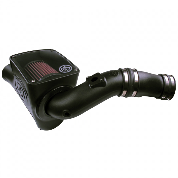 S&B 75-5070-BKJF Cold Air Intake For 03-07 Ford F250 F350 F450 F550 V8-6.0L Powerstroke Cotton Cleanable Red S&B - Truck Part Superstore