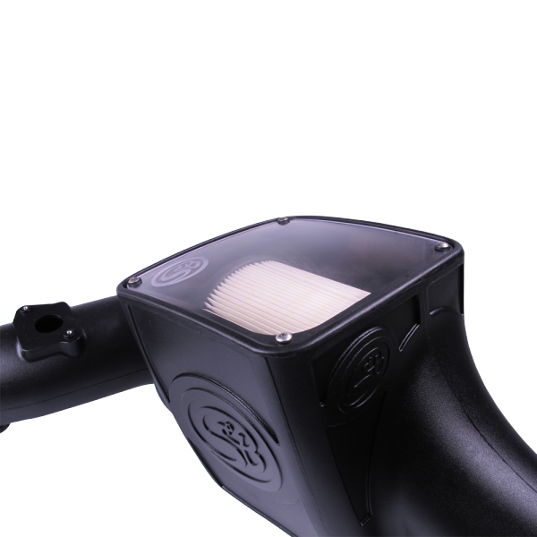 S&B 75-5070D-BKJF Cold Air Intake For 03-07 Ford F250 F350 F450 F550 V8-6.0L Powerstroke Dry Extendable White S&B - Truck Part Superstore