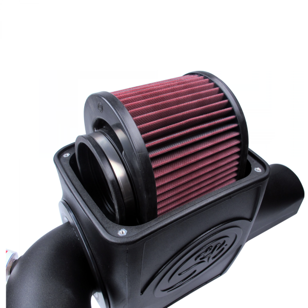 S&B 75-5070-BKJF Cold Air Intake For 03-07 Ford F250 F350 F450 F550 V8-6.0L Powerstroke Cotton Cleanable Red S&B - Truck Part Superstore