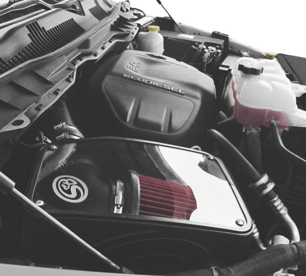 S&B 75-5074-BKJF Cold Air Intake For 14-18 Dodge Ram 1500 3.0L EcoDiesel V6 Cotton Cleanable Red S&B - Truck Part Superstore