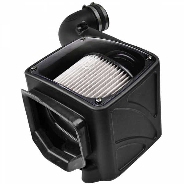 S&B 75-5080D-BKJF Cold Air Intake For 06-07 Chevrolet Silverado GMC Sierra V8-6.6L LLY-LBZ Duramax Dry Extendable White S&B - Truck Part Superstore