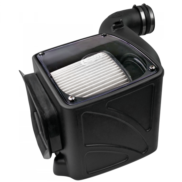 S&B 75-5080D-BKJF Cold Air Intake For 06-07 Chevrolet Silverado GMC Sierra V8-6.6L LLY-LBZ Duramax Dry Extendable White S&B - Truck Part Superstore