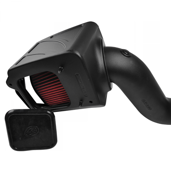 S&B 75-5080-BKJF Cold Air Intake For 06-07 Chevrolet Silverado GMC Sierra V8-6.6L LLY-LBZ Duramax Cotton Cleanable Red S&B - Truck Part Superstore