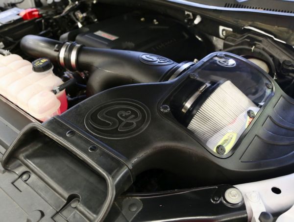 S&B 75-5081-BKJF Cold Air Intake For 15-17 Ford F150 Raptor Ecoboost Cotton Cleanable Red S&B - Truck Part Superstore