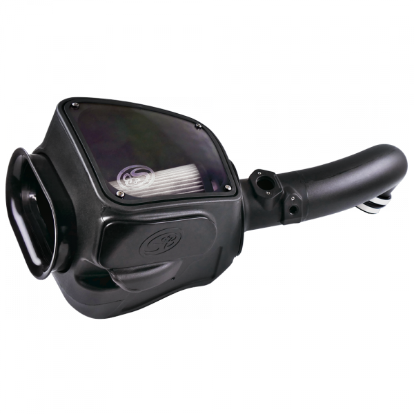 S&B 75-5082D-BKJF Cold Air Intake For 16-18 Nissan Titan, V8-5.0L Cummins Dry Dry Extendable White S&B - Truck Part Superstore