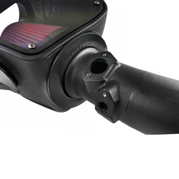 S&B 75-5082-BKJF Cold Air Intake For 16-18 Nissan Titan, V8-5.0L Cummins Oiled Cotton Cleanable Red S&B - Truck Part Superstore