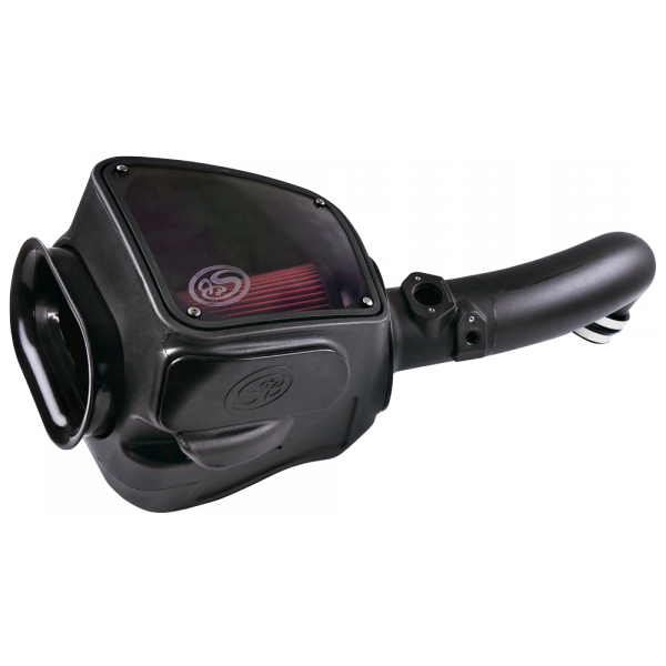S&B 75-5082-BKJF Cold Air Intake For 16-18 Nissan Titan, V8-5.0L Cummins Oiled Cotton Cleanable Red S&B - Truck Part Superstore